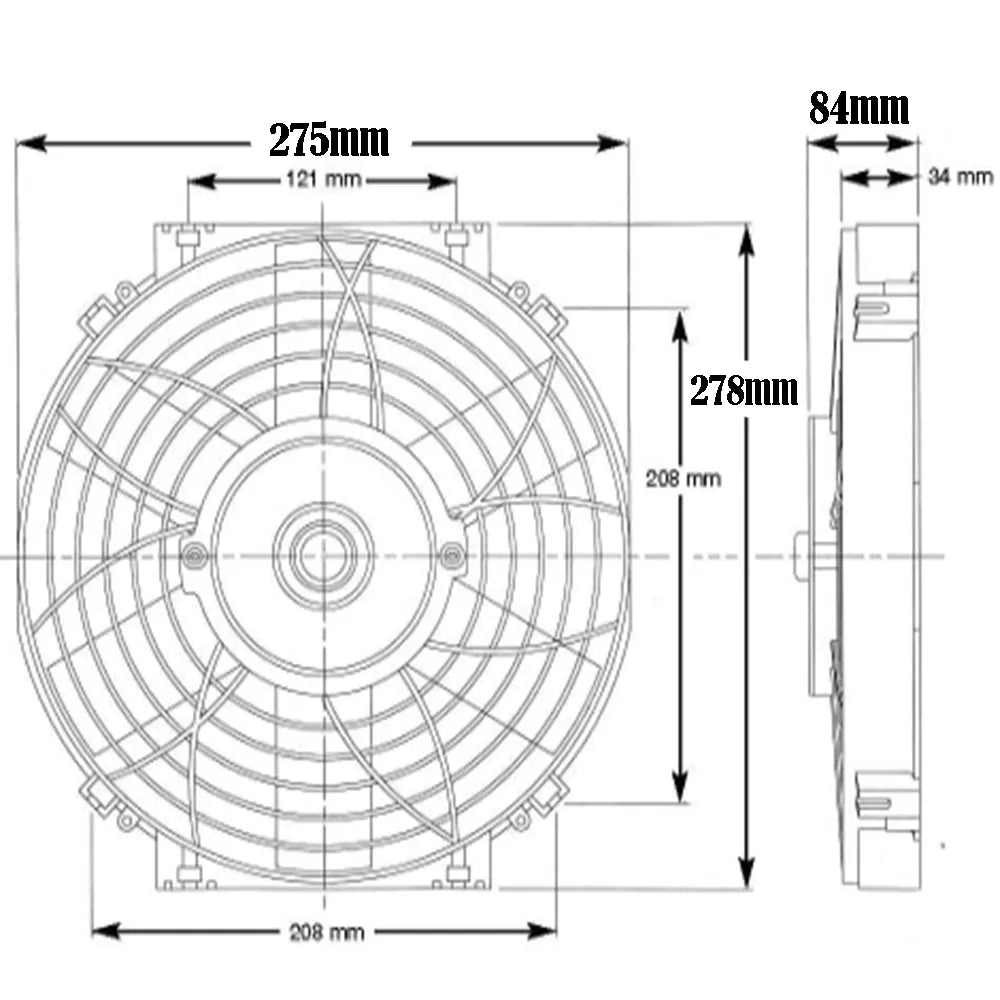 DC0151 - 10" High Power Thermatic® Electric Fan (24V)