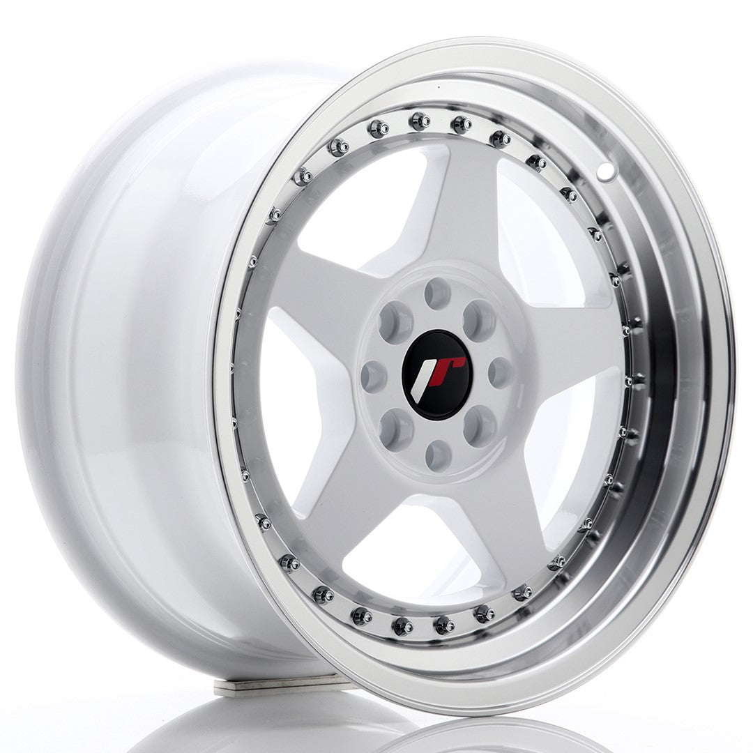 JR Wheels JR6 16x8 ET25 4x100/108 White w/Machined Lip CB: 67,1