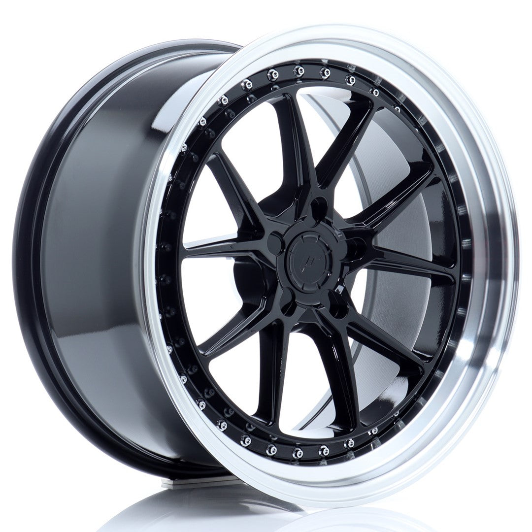JR Wheels JR39 19x9,5 ET15-35 5H BLANK Glossy Black w/Machined Lip CB: 72,6