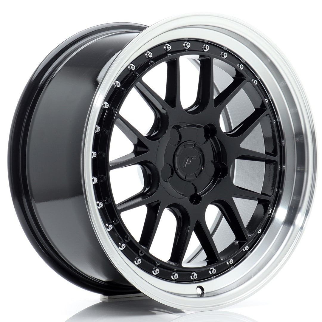 JR Wheels JR40 18x8,5 ET15-35 5H BLANK Glossy Black w/Machined Lip CB: 72,6