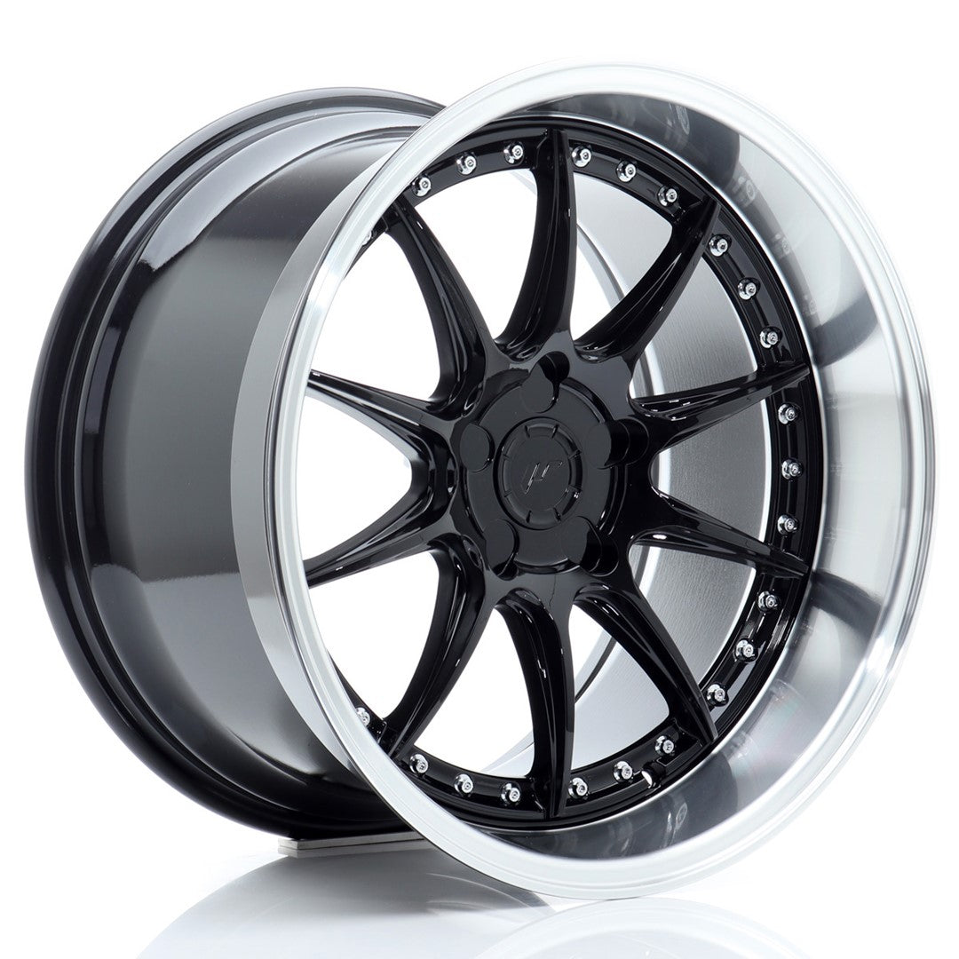 JR Wheels JR41 18x10,5 ET15-25 5H BLANK Glossy Black w/Machined Lip CB: 72,6