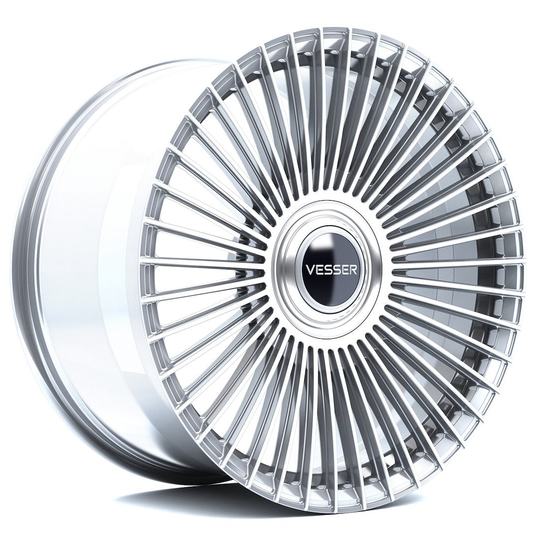 Vesser VSR9 22x10 ET25-60 BLANK Silver Machined Face