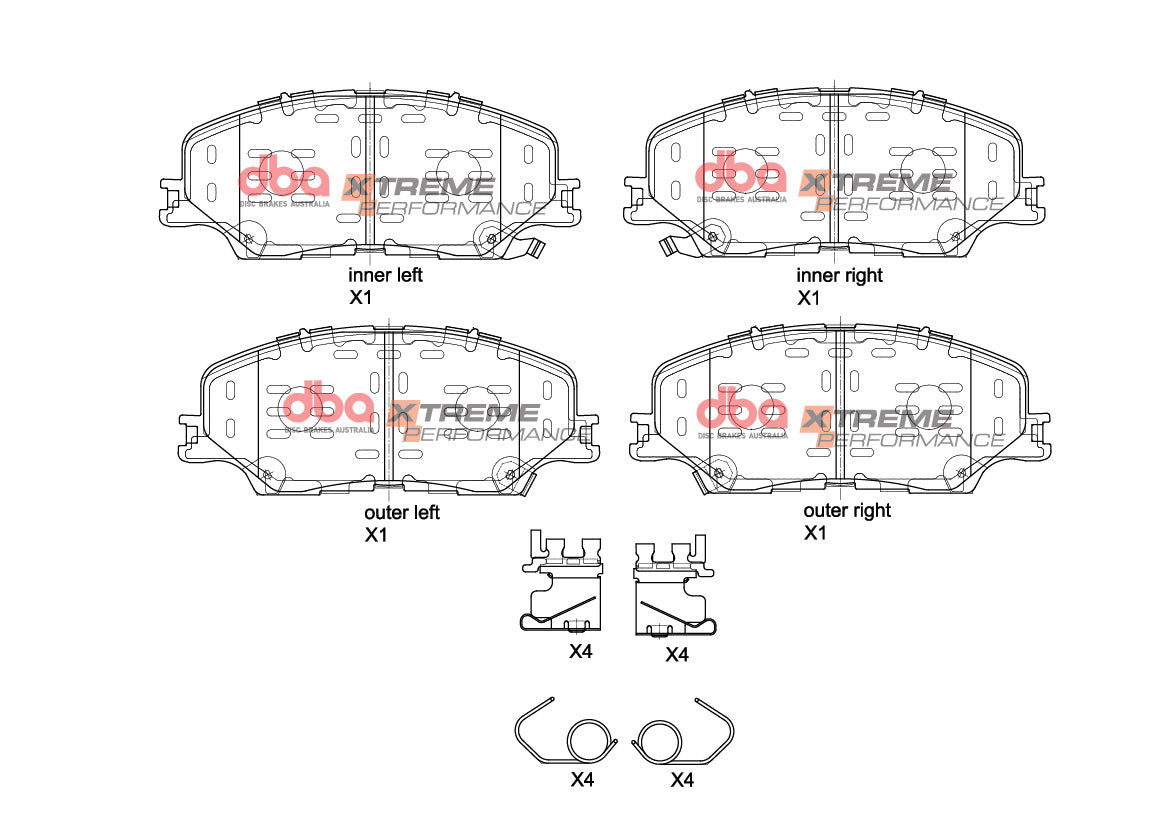 DBA43766S-15074XP Brake Kit - 4000 Series T3 Slotted & Xtreme Performance Brake Pads (2x DBA43766S + DB15074XP)