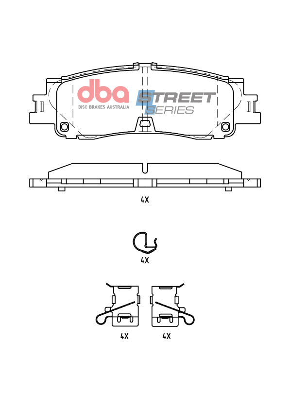 DB15078SS Brake Pads Street Series | Rear Axle