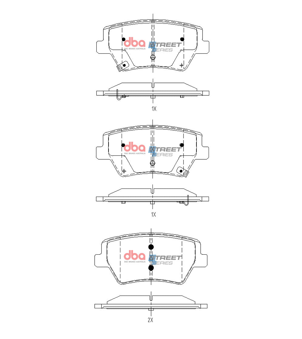DB15142SS Brake Pads Street Series | Rear Axle