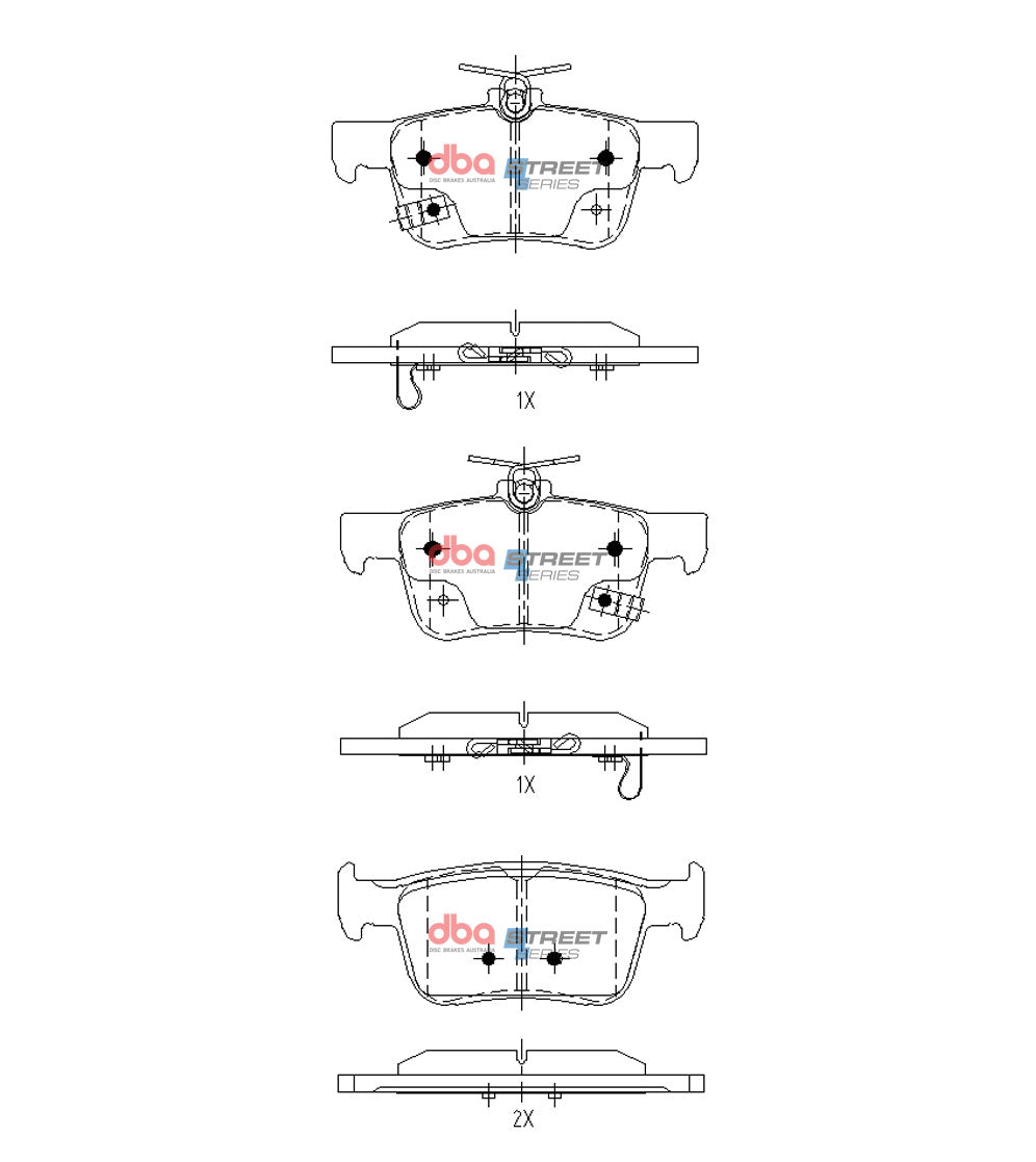DB15152SS Brake Pads Street Series | Rear Axle