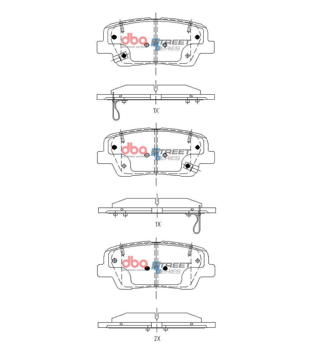 DB15157SS Brake Pads Street Series | Rear Axle