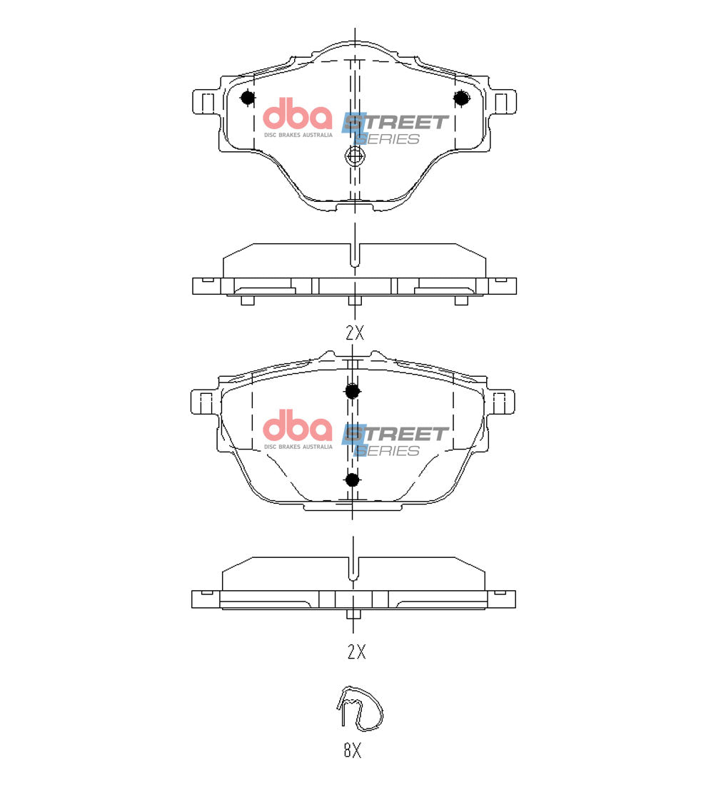 DB15165SS Brake Pads Street Series | Rear Axle
