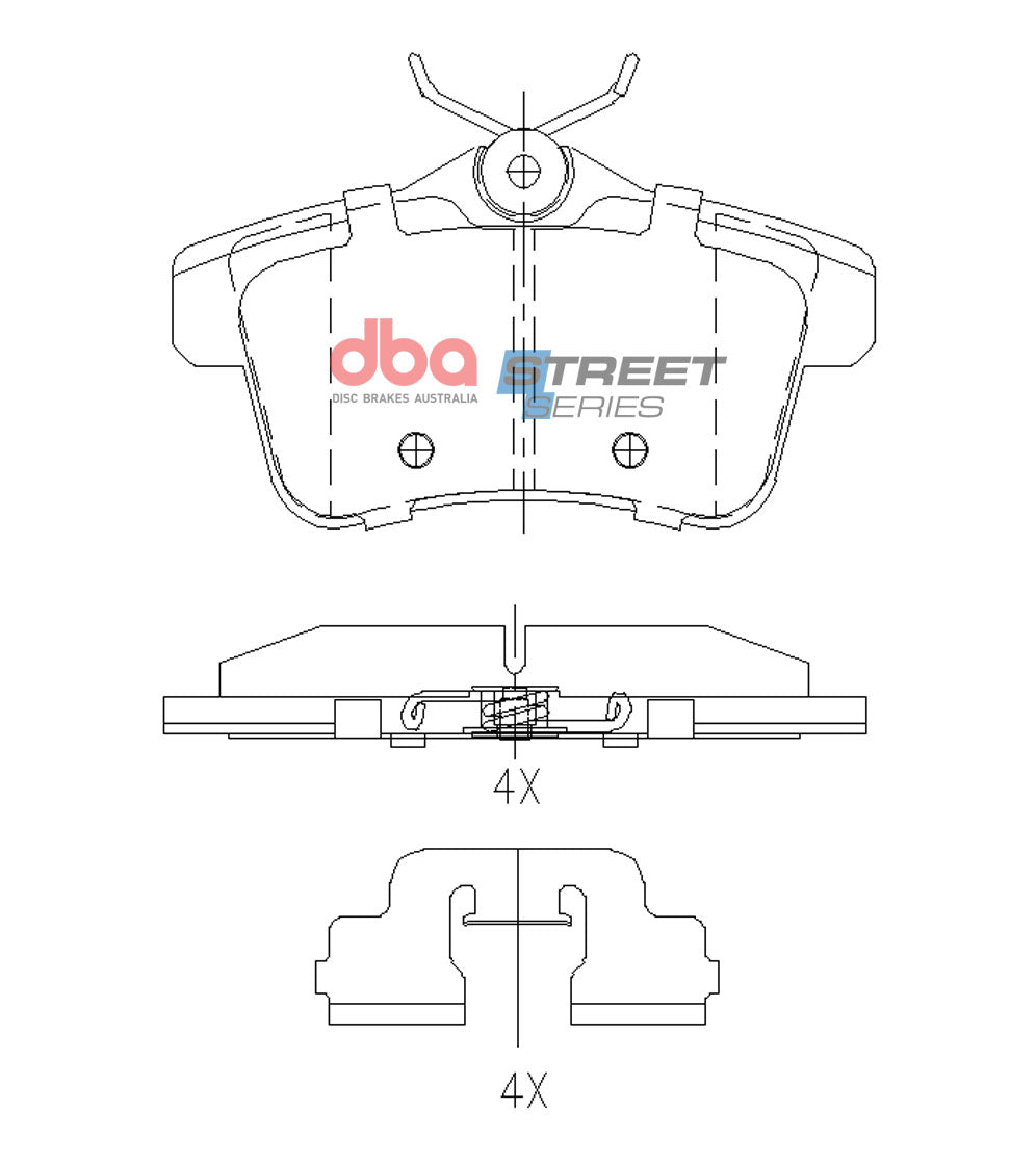 DB15167SS Brake Pads Street Series | Rear Axle