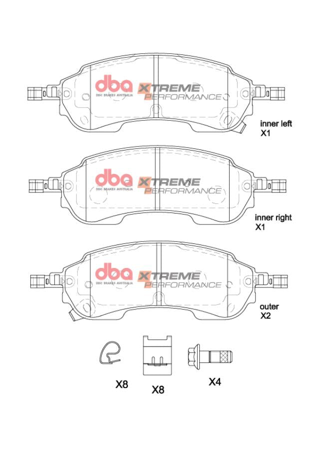 DBA43162S-2388XP Brake Kit - 4000 Series T3 Slotted & Xtreme Performance Brake Pads (2x DBA43162S + DB2388XP)
