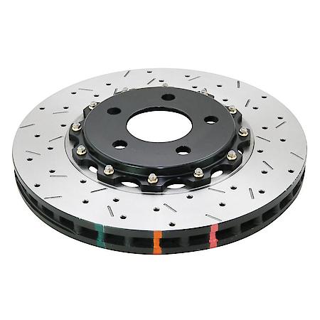 DBA52654BLKXS 5000 series - Crossed Drilled & Slotted 2-Piece Black Hat
