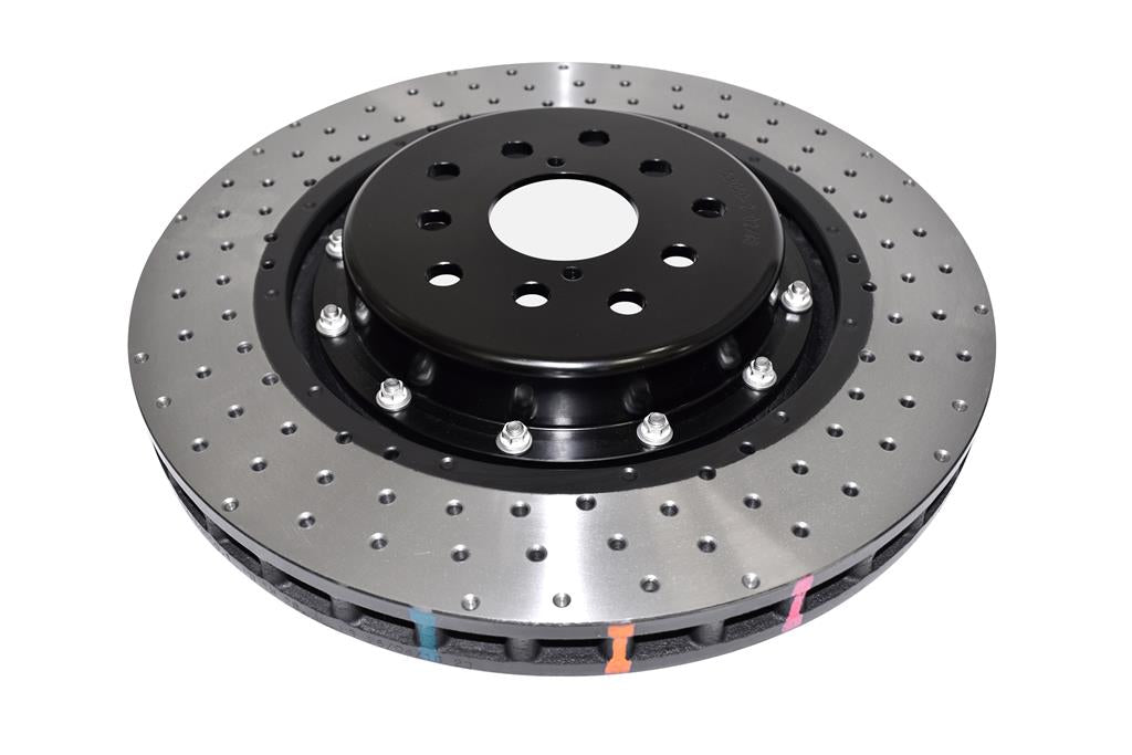 DBA53050BLKXD-10 5000 series - Crossed Drilled & Dimpled Black Hat