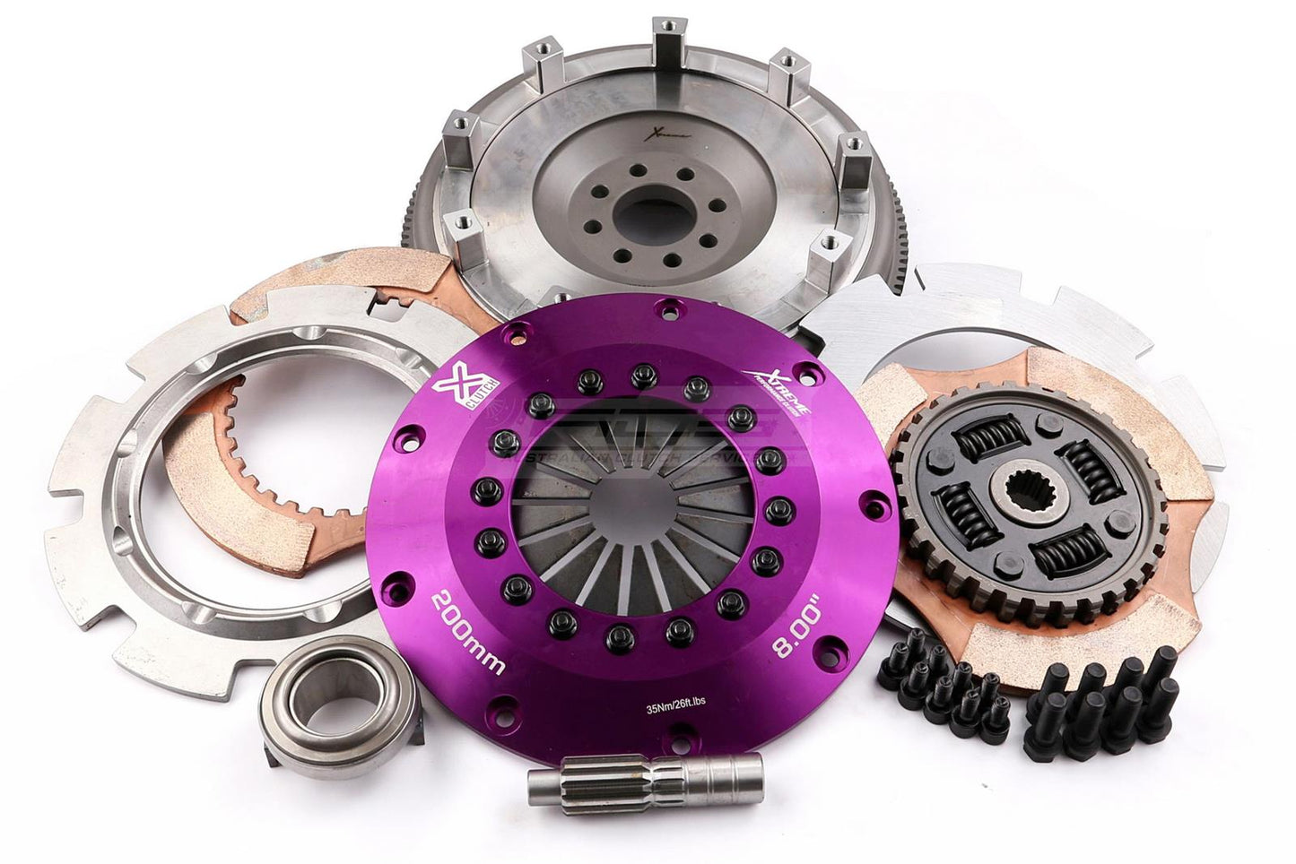 Xtreme Performance - 200mm Sprung Ceramic Twin Plate Clutch Kit Incl Flywheel 1200Nm KMC20520-2B