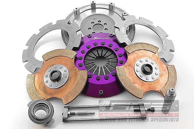 Xtreme Performance - 200mm Rigid Ceramic Twin Plate Clutch Kit Incl Flywheel 1200Nm KMI20523-2E