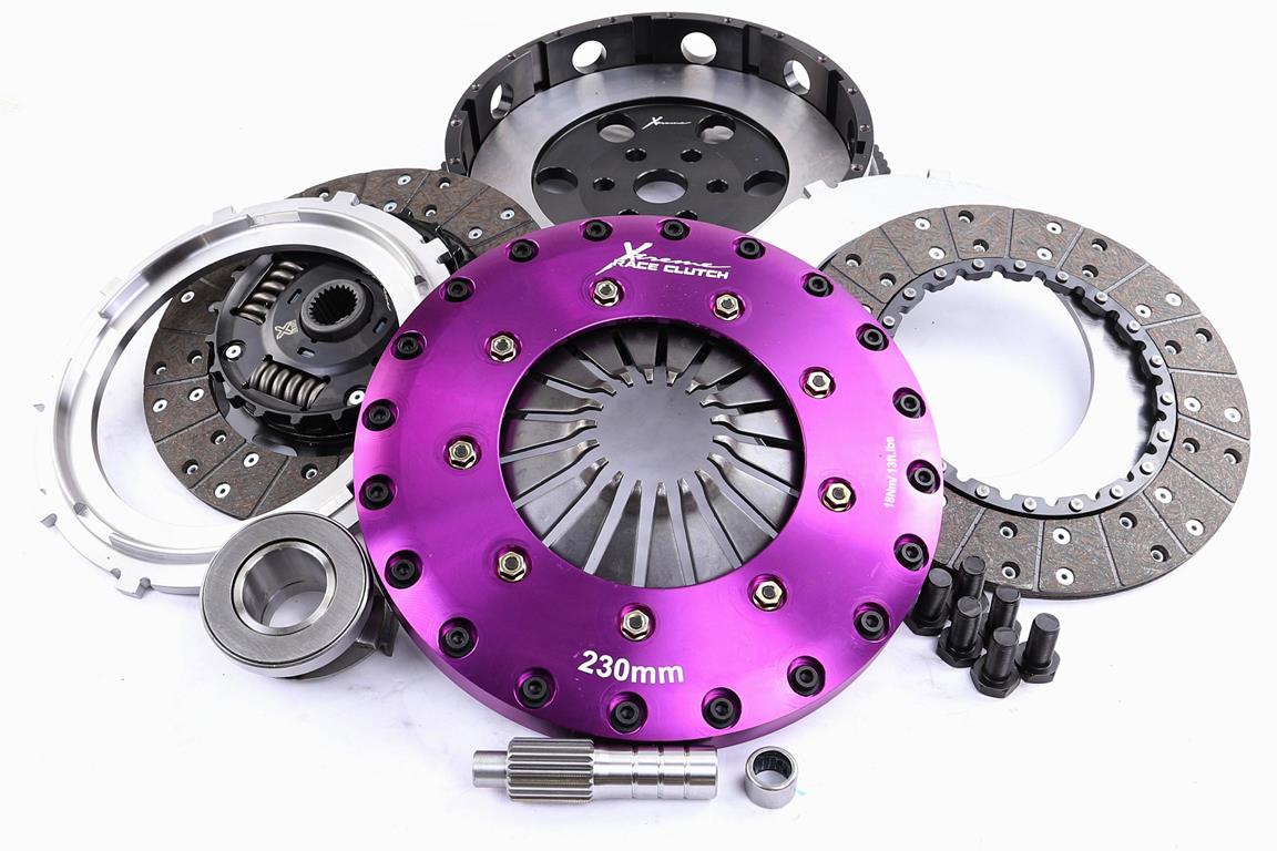 Xtreme Performance - 230mm Sprung hub Organic Twin Plate Clutch Kit Incl Flywheel 1000Nm KMZ23530-2A