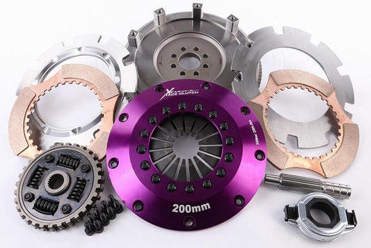Xtreme Performance - 200mm Sprung Ceramic Twin Plate Clutch Kit Incl Flywheel 1200Nm KNI20530-2B