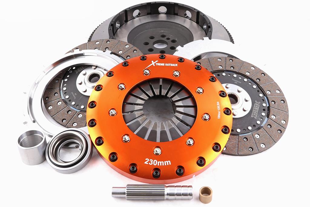 Xtreme Performance - 230mm Organic Twin Plate Clutch Kit Incl Flywheel 1200Nm KNI23542-2G