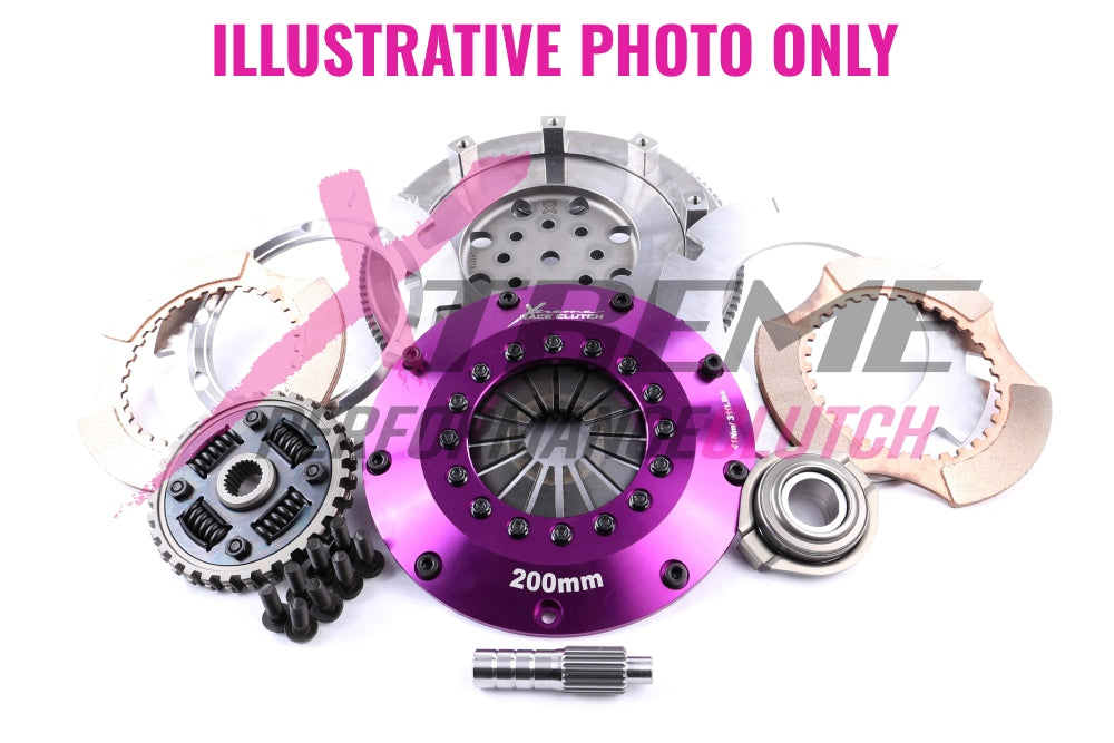 Xtreme Performance - 200mm Sprung Ceramic Twin Plate Clutch Kit Incl Flywheel 1200Nm KMZ20526-2B