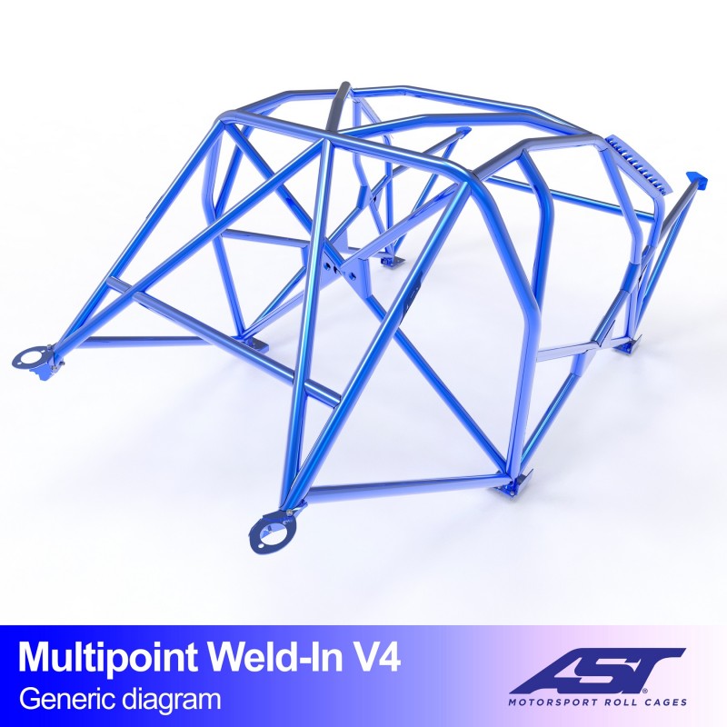 CMBN07267 - Arco de Seguridad AUDI A1 (8X) 3-door Hatchback Quattro MULTIPOINT WELD IN V4