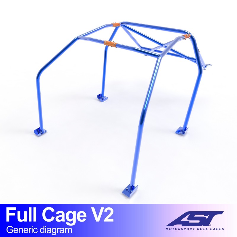 CMBN00733 - Roll Cage CITROËN AX (Phase 1/2 ) 3-door Hatchback FULL CAGE V2