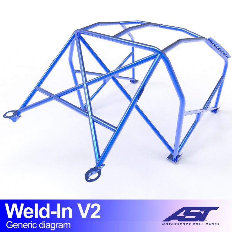 CMBN04607 - Roll Cage CITROËN Xsara (Phase 1/2 ) 3-door Hatchback WELD IN V2