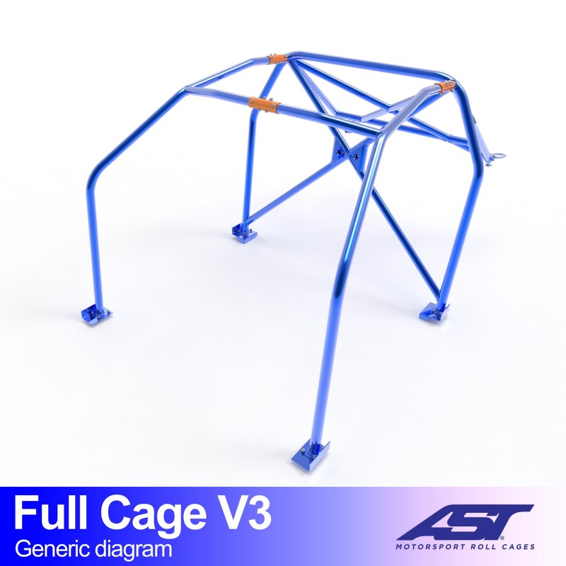 CMBN02185 - Roll Cage RENAULT R5 3-door Hatchback FULL CAGE V3