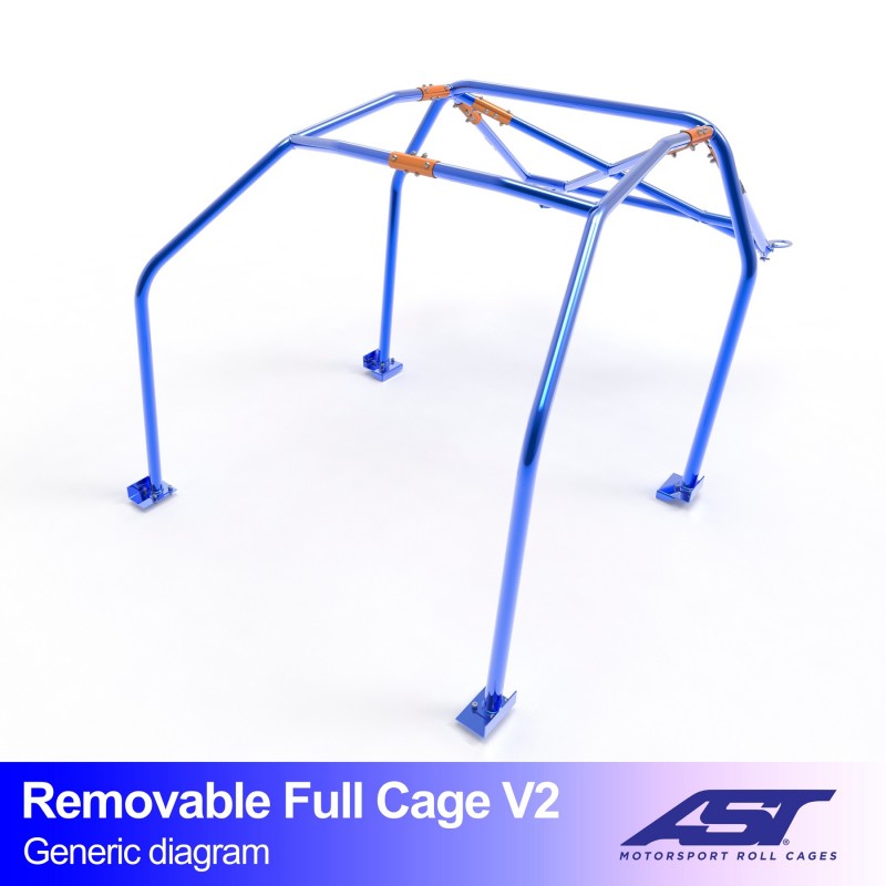 CMBN02303 - Roll Cage SEAT Arosa (6H) 3-door Hatchback REMOVABLE FULL CAGE V2