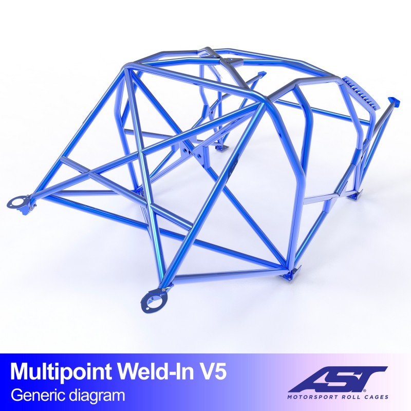 CMBN02409 - Roll Cage SEAT Ibiza (6J) 3-door Hatchback MULTIPOINT WELD IN V5