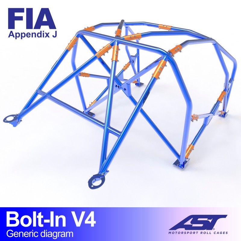 CMBN05497 - Roll Cage SUBARU Legacy (BC) 4-door Sedan 4WD BOLT IN V4