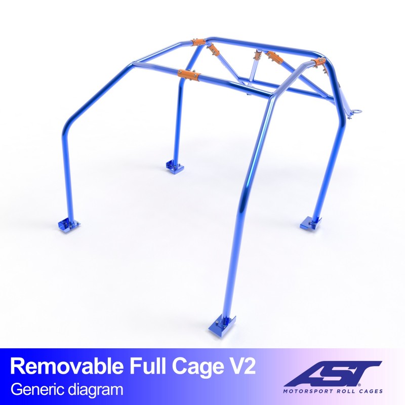 CMBN02591 - Roll Cage TOYOTA MR-2 (W20) 2-door Roadster REMOVABLE FULL CAGE V2