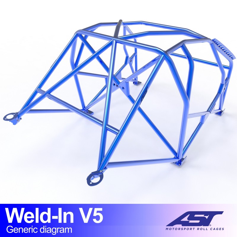 CMBN08185 - Roll Cage VOLKSWAGEN Golf (Mk5) 5-door Hatchback FWD WELD IN V5