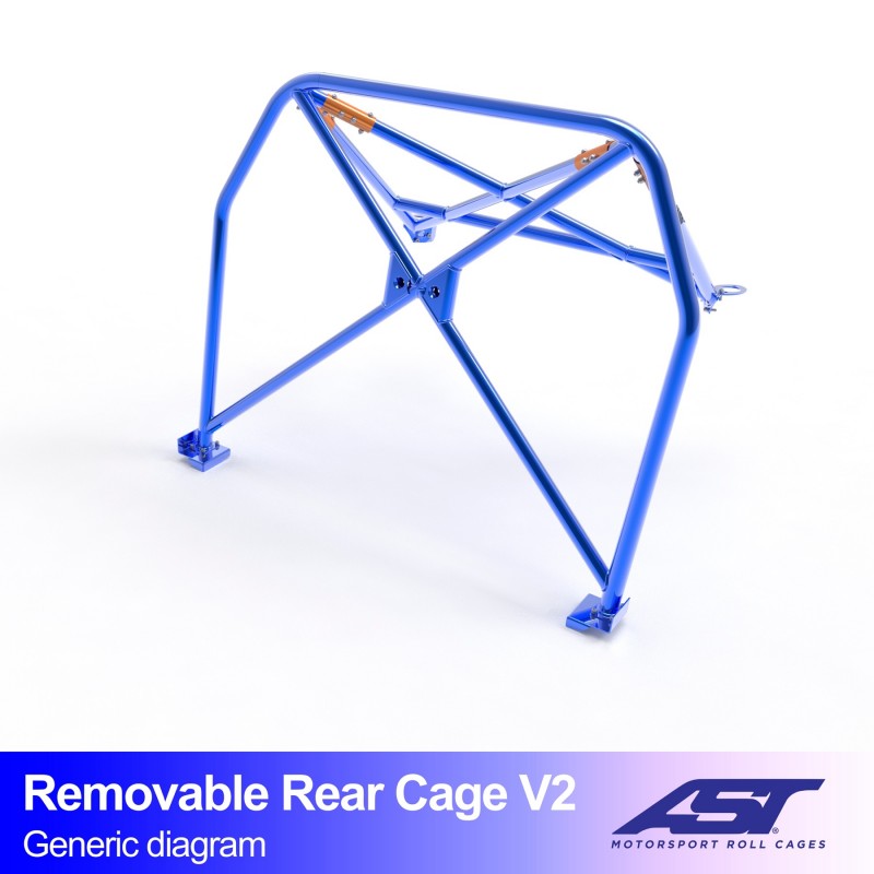 CMBN08321 - Roll Bar BMW 1-Series (E82) 2-door Coupe REMOVABLE REAR CAGE V2