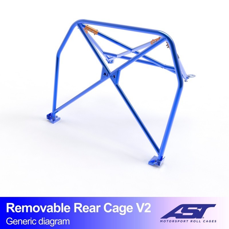 CMBN07991 - Roll Bar PEUGEOT 308 II 5-door Hatchback REMOVABLE REAR CAGE V2
