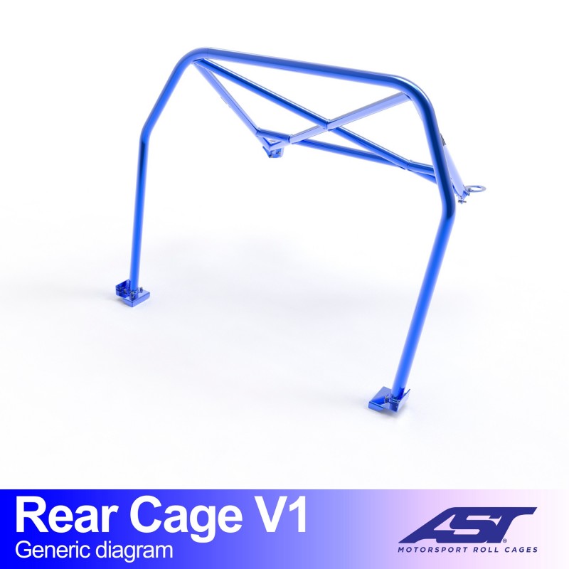 CMBN08188 - Roll Bar VW Golf (Mk4) 5-door Hatchback 4Motion REAR CAGE V1
