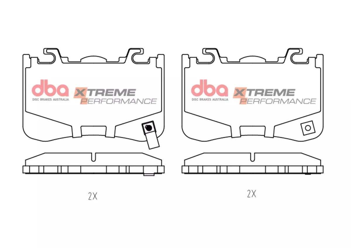 DBA43849S-15336XP Brake Kit - 4000 Series T3 Slotted & Xtreme Performance Brake Pads (2x DBA43849S + DB15336XP)