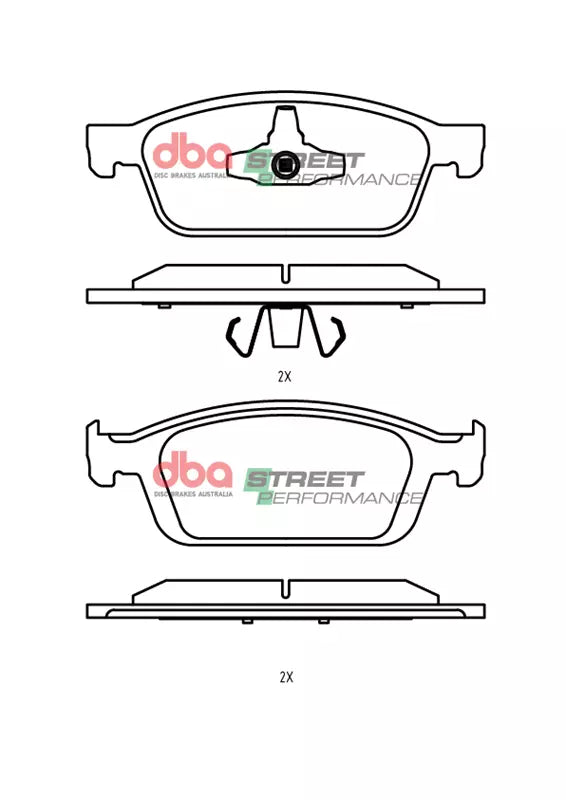 DBA2120S-2353SP Brake Kit - Street Series T2 Slotted & Street Performance Brake Pads (2x DBA2120S + DB2353SP)