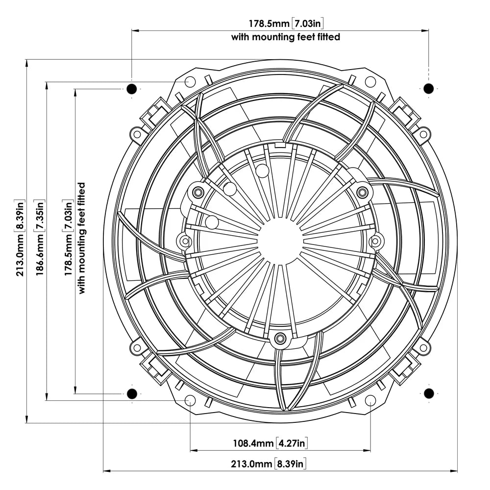 DC0122 - Brushless 8" Thermatic Electric Fan (24V)