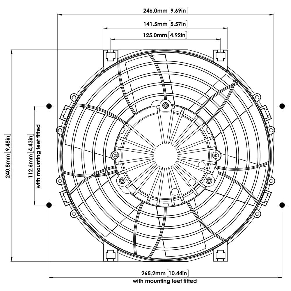 DC0124 - Brushless 9" Thermatic Electric Fan (24V)