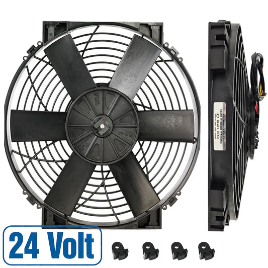 DC0130 - Brushless 14" High power Thermatic Electric Fan (24V)