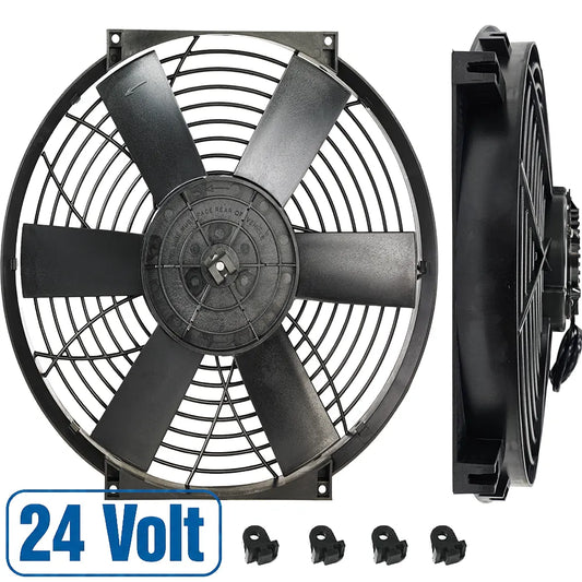 DC0132 - Brushless 16" High power Thermatic Electric Fan (24V)