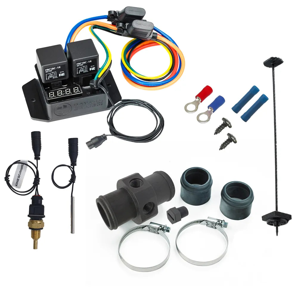 DC0435 - Digital Thermatic® Fan Switch with 1/4" NPT Sensor & 35mm Inline Adapter Kit