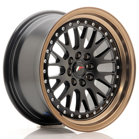 JR Wheels JR10 16x8 ET20 4x100/108 Matt Black w/Bronze Lip CB: 67,1