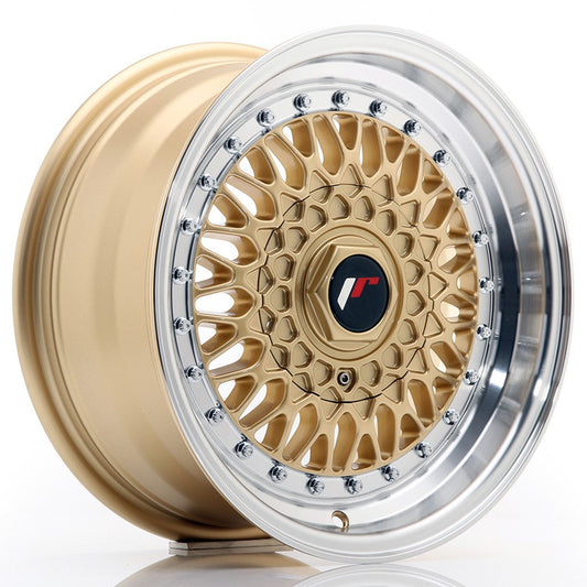 JR Wheels JR9 15x7 ET20 4x100/108 Gold w/Machined Lip CB: 74,1