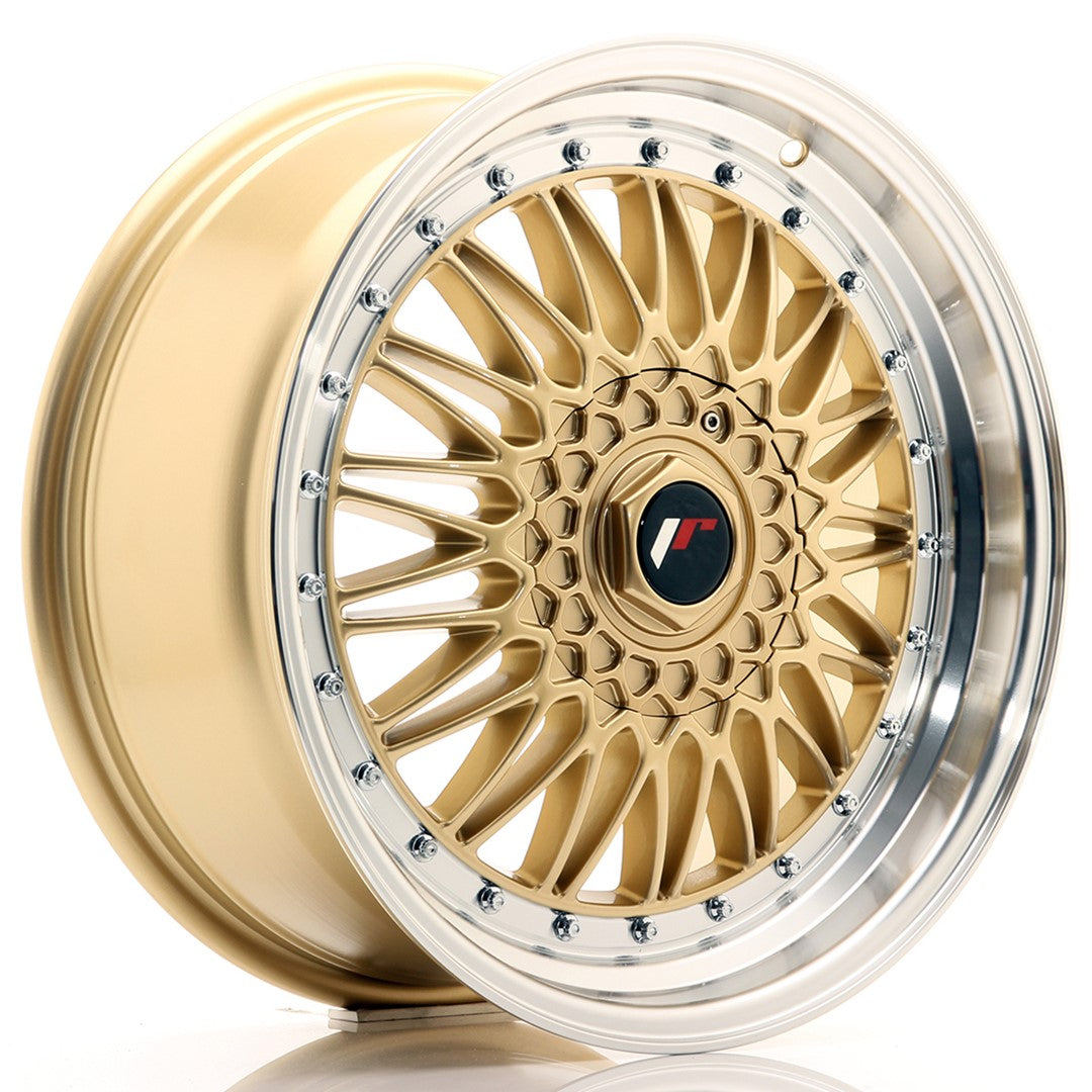 JR Wheels JR9 18x8 ET35-40 BLANK Gold w/Machined Lip CB: 74,1