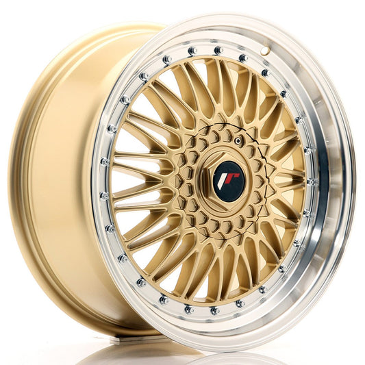 JR Wheels JR9 18x8 ET35-40 BLANK Gold w/Machined Lip CB: 74,1