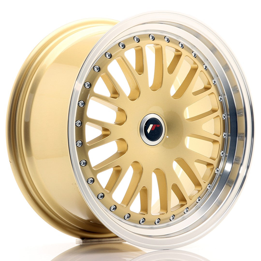 JR Wheels JR10 17x8 ET35 Blank Gold w/Machined Lip CB: 74,1