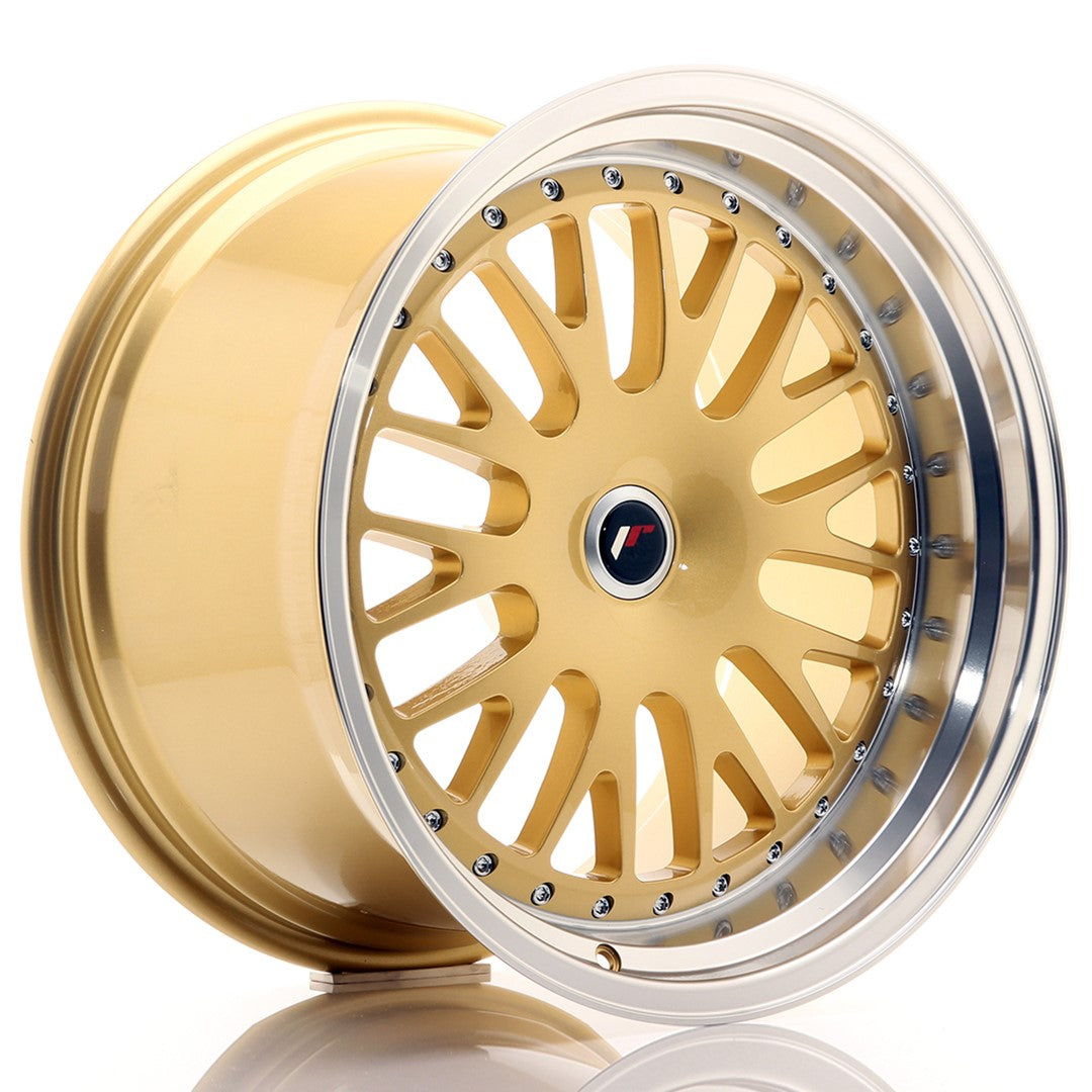 JR Wheels JR10 19x11 ET15-30 Blank Gold w/Machined Lip CB: 74,1