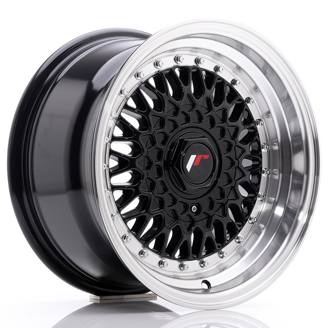 JR Wheels JR9 15x8 ET20 4x100/108 Gloss Black w/Machined Lip CB: 74,1