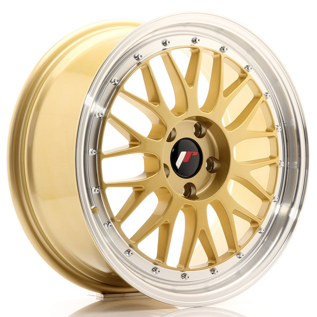 JR Wheels JR23 18x8 ET40 5x112 Gold w/Machined Lip CB: 66,6