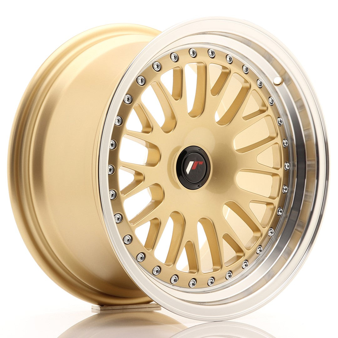 JR Wheels JR10 16x8 ET20 Blank Gold w/Machined Lip CB: 67,1